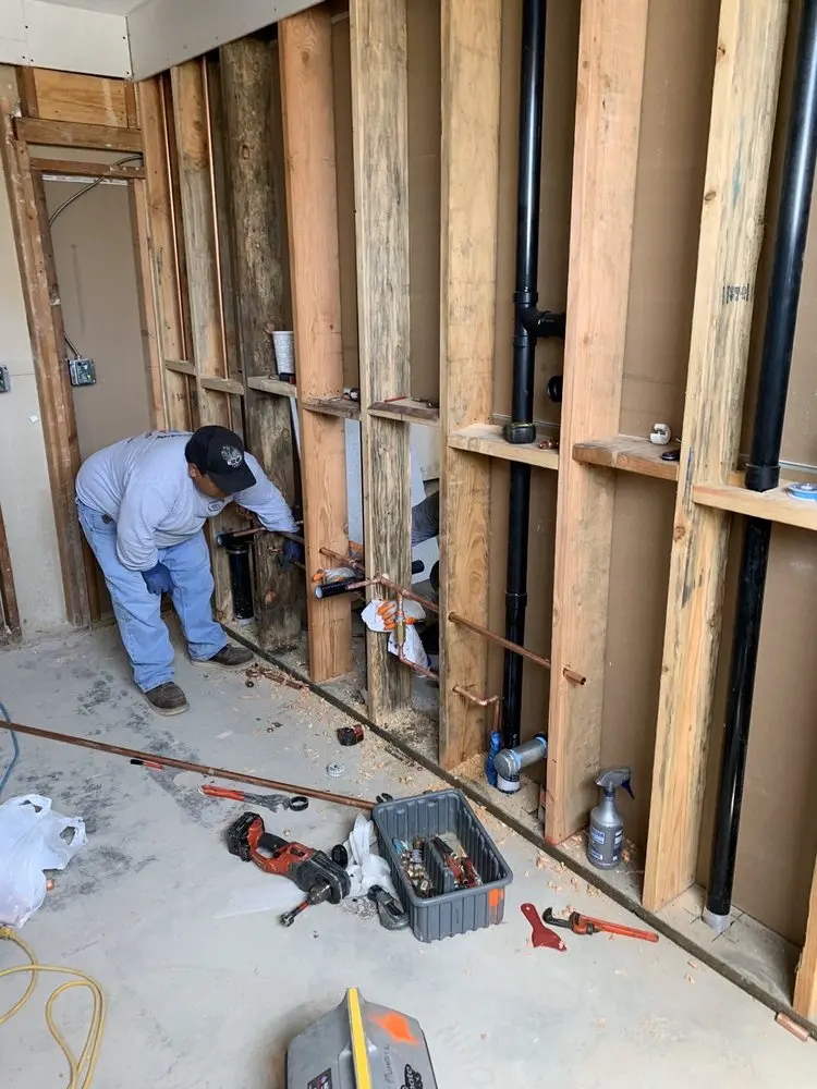 Commercial rough-in plumbing for Trenchless Sewer Repair in Beaver Lake